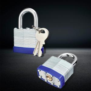 AOSRUM Lock Outdoor Padlocks, Laminated keyed Padlock, 1-9/16 in Wide Body, Padlock Set with Keys (1Pack)