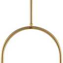 BYOLIIMA Modern Gold Globe Pendant Light Mid Century Chandelier 1-Light Brushed Brass Ceiling Hanging Lighting Fixture with White Globe Glass Shade for Kitchen Island Dining Room Bedroom