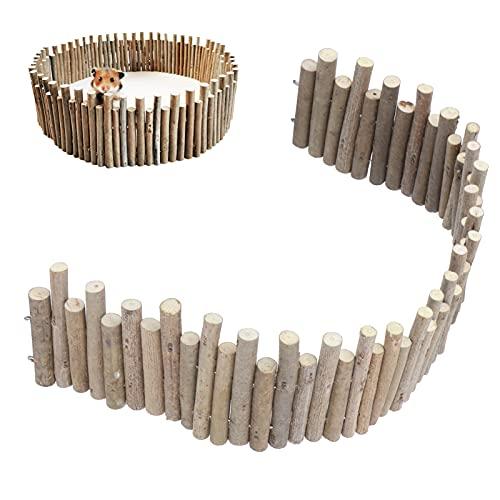 Haosie Flexible Hamster Wooden Bridge, 11.8In Hamster Fence, Wooden Sticks for Hamster Cage Decor And Platforms, Syrian Hamster Cage Accessories Wood