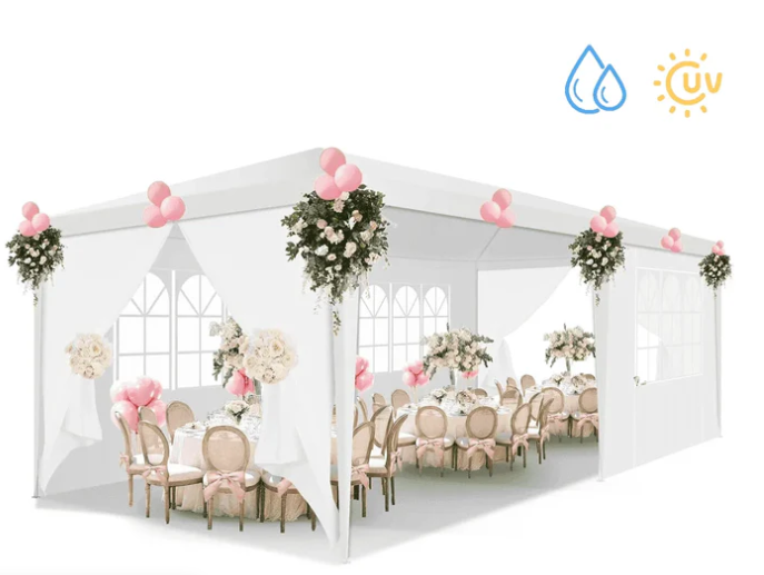 COBIZI Party Tent 10x10 Canopy Tents for Parties with 4 Removable Sidewalls, Waterproof Outdoor Tent for Weddings and Events