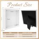 4 Pack 8"x 8" Shadow Boxes Frame Display Cases Wood Deep Shadowbox for Photos, Dried Flowers, Handicrafts Picture Frames for Wall Tabletop (White, 8x8)