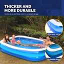 DIMAR GARDEN Inflatable Rectangular Swimming Pool for Kids or Adults (Max 79x59x203 Inch)