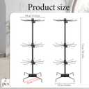 3 Tier Rotating Retail Rack, Adjustable Fashion Counter Jewelry Tree Display Holder, Tabletop Retail Spinner Display Stand, Stable, for Jewelry Keyring Bracelet Necklace Hairtie, Black,Pack of 2