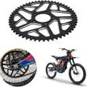 JFG RACING Sur Ron 54T Sprocket,Sur Ron Rear Sprocket Sprocket 54 Tooth Aluminum Alloy For Sur Ron Surron Light Bee S/X Segway X160/X260 Electric Dirt Bike Black