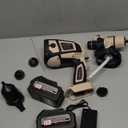 Paint Sprayer, 650W Spray Paint Gun with Battery 2 × 4.0mAh, 6 Brass Nozzles & 1400ML (48 fl.oz) Container, Paint Sprayer for House Painting Graffiti Wall Fence Furniture DIY Projects