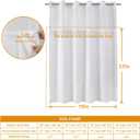 eachope 1 Pack Fabric Snap-in Shower Curtain Liner Replacement,Compatible with No Hook Shower Curtain with Snap in Liner, Removable & Water-Repellent,Machine Washable,70x57,White