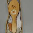 100% Boar Bristle Hair Brush for Women Set by Belula (L Size). Soft Natural Bristles for Thin and Fine Hair. Wooden Comb, Travel Bag and Spa Headband Included!