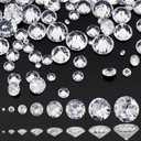 PH PandaHall Clear Cubic Zirconia, 160Pcs 8 Sizes CZ Stones Faceted Pointed Back Cabochons Diamond Small Loose Stone Beads for Nail Art Craft Earring Ring Jewelry DIY Craft Making, 1 2 3 4 5 6 7 8mm