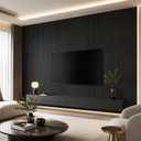 4 Pack Black Acoustic Wall Panels, 48 x 24 Inch Large Sound Dampening Panel | Decorative Self-Adhesive Sound Proof Panels for Recording Studio, Home, Office, Theater