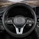 Custom fit for BMW Car Steering Wheel Cover, Nappa Leather Non-Slip Steering Wheel Cover, Designed for BM-W Interior Accessories (Black,for BMW)