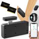 Eseesmart Smart Cabinet Lock, Hidden RFID Keyless Electronic Bluetooth Drawer Locks, Baby Proofing Child Safety Cabinet Locks for Liquor Cabinet Locker Drawer Cupboard Desk Dresser Adults (Black)