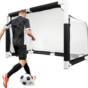 Foldable Aluminum Soccer Goal with Carrying Bag - Portable Pop Up Football Net, 10-Sec Quick Setup Training Goal for Backyard Athletes & Adults, Multiple Sizes (4'x2.6', 5'x3', 6'x4')