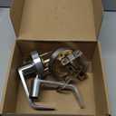 Commercial Privacy Indicator Door Lock, Heavy Duty Satin Chrome Bathroom Handle with 90mm Large Rose (Covers Old Holes) - ANSI Grade 2 Restroom Lever for Office, Medical & Gym (Satin Chrome)