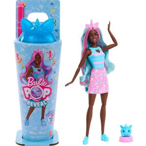 Barbie Pop Reveal Series Doll & Accessories Set, Shakes Series, Scented Unicorn Fashion Doll & Pet, 8 Surprises Include Color Change