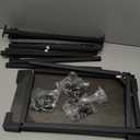 TUTOTAK C Shaped End Table, Small Side Table, Set of 2, 28.7 inch Tall Couch Table, Sofa Table, Living Room, Bed Room, Charcoal Grey TB01BY0712