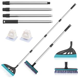 Magic Air Silicone Broom Sweeper, Multifunction Silicone Broom, Household Squeegee for Floor Cleaning, Bathroom, pet Hair, Dog Brush Set Grey (Gray)