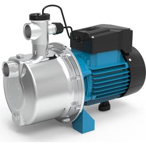 1.2 HP Smart Control Booster Jet Pump, 1200 GPH 115V Stainless Steel Shallow Well Pump with Automatic On/Off for Home, Garden, Farm Irrigation, and Sprinkler Systems, Enhanced Water Pressure