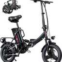 Windone S14/S16 Electric Bike for Adults, Max 19/22 MPH Speed & 28/50 Miles Range (PAS), 500W/750W Peak Motor, Foldable, Lightweight, Shock Absorbers, UL2849 Certified Ebike