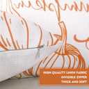 DUZXLCQ Fall Pillow Covers 18x18 inch Set of 2 White Pumpkins Thanksgiving Autumn Fall Decorative Throw Pillow Covers Farmhouse Decor Cushion Case Harvest Decorations for Couch Sofa Bed Home Outdoor