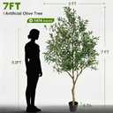 Large Artificial Olive Tree Faux Trees Indoor Outdoor Realistic Floor Plant Tall Fake Plants for House Modern Home Living Room Master Bedroom Office Front Porch Decor Outside Patio para decoracion