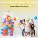 Klmnop 4 Pack Large Balloon Bags for Transport, 71 x 47 Inch Big Balloons Bag with Drawstring, Reusable Clear Balloon Storage Bag for Wedding, Birthday, Party(Clear)