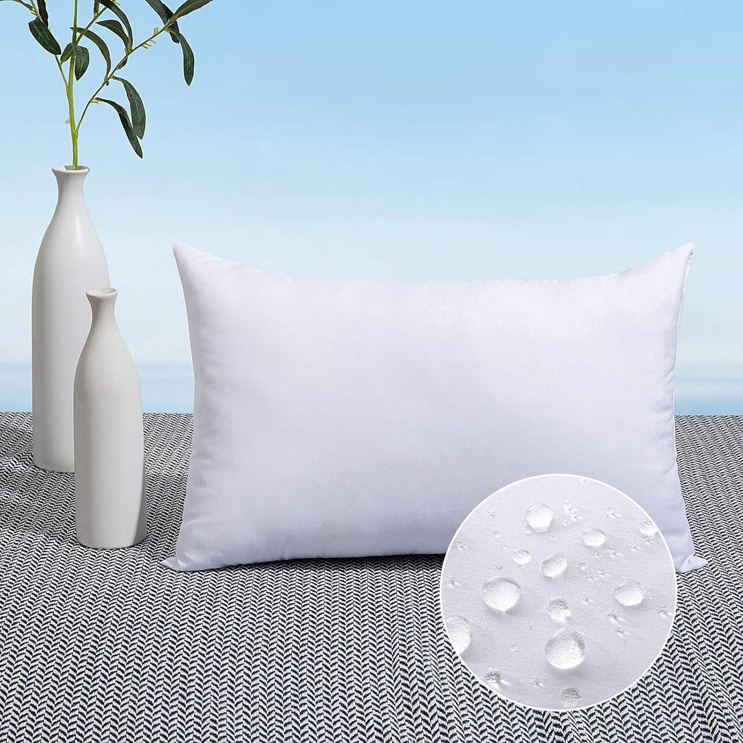 MIULEE 14x20 Pillow Insert Throw Pillow Insert, Outdoor Pillows Water-Resistant Premium Lumbar Outdoor Pillow Stuffer Sham for Couch Sofa Patio Furniture Cushion Porch Swing