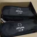 ATEPA Backpacking Chair, Ultralight Folding Portable Small Camping Chairs for Adults Compact Foldable Beach Seat with Anti-Sinking Feet & Aluminum Frame for Outdoor Hiking Travel Fishing, 2 Pack Black