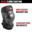 Triple Eight Saver Series Pad Set with Kneesavers, Elbowsavers and Wristsavers, Large Black