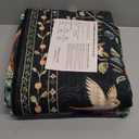 junovo 5X8 Jungle Animal Print Area Rug for Living Room, Washable Non-Slip Bedroom Rugs, Soft Low Pile Peacock Floral Carpet for Dining Room Playroom Nursery (Black)