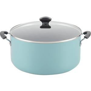 Farberware Cookware Nonstick Stockpot with Lid, 10.5 Quart, Aqua