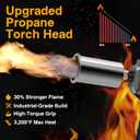 Sondiko Powerful Cooking Propane Torch Gun, Culinary Torch Campfire Starter, Adjustable Weed Torch Burner for Searing Steak, BBQ, Welding (Gray & Black) Propane Tank Not Included