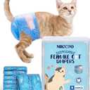 MICOOYO Disposable Cat Diapers, Cat Diapers for Female Cats with Ultra Stretchy, Puppy Diaper Super Absorbent, Fit for Cats in Heat or Incontinence, 20 Count Small Size