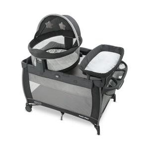 Graco Pack n Play Dome LX Playard with Baby Bassinet Lightweight Portable Crib Push-Button Fold Travel Crib Redmond Convertible