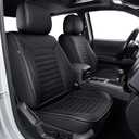 TTX LIGHTING Seat Covers Fit for Toyota Tacoma: 2005-2023 Full Set Truck Double Crew Cab Car Seat Covers Faux Leather Automotive Seat Cushion Protectors(5 Seats, Black Line)