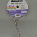 Stretchrite Polyester Braided Elastic, 3/8-Inch by 75-Yards, White