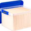 Bankers Box Heavy Duty Plastic File Box with Hanging Rails, Letter/Legal, 1 Pack (0086205)