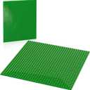 3 Pieces Pokiiulk  Baseplates for Bricks, Classic Green Building Base Plates, 10"x 10" (32Studs Each Side), Compatible with All Major Brands