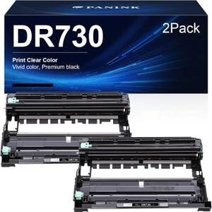 Compatible Drum Unit Replacement for Brother DR-730 DR 730 DR730 Drum Unit Compatible with MFC-L2710DW MFC-L2750DW HL-L2395DW HL-L2370DW HL-L2350DW HL-L2390DW DCP-L2550DW Printer - 2 Pack