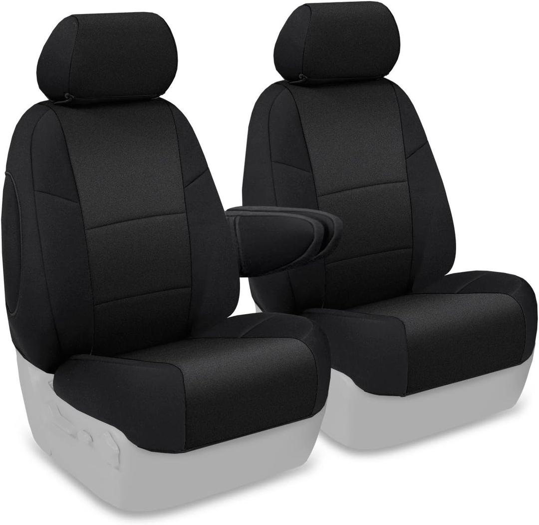 Coverking Custom Fit Front 50/50 Bucket Seat Cover for Select Honda Element Models -  (Black)