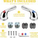 2 Pack Shower Faucet Handles,Compatible with Danco 80023,Chrome Finish
