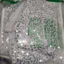 Mr. Pen- Silver Sequin Christmas Tree Skirt and Tree Collar, 36 Inch Base Cover, 24.8 Inch Foldable Sparkling Sequin Trees Skirt Collar, Silver Sequin Tree Skirt, Christmas Skirt Tree