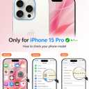 FNTCASE for iPhone 15 Pro Case: [Compatible with Magsafe] Translucent Matte Cases with [Full Camera Protection] [Screen Protector] Military Grade Shockproof Protective Phone Cover - Light Pink