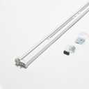 High-Quality Aluminum T-Astragal for Your Double Doors/French Doors for More Door Protection and Security Upgrade, inswing and outswing Double Doors-for Commercial - Residential use (80 inch White)