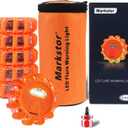 6-Pack LED Road Flare Car Emergency Kit,Magnetic Base & Hook Road Flares Safety Light With 9 Flashing Modes,Roadside Flares Emergency Lights For Vehicles (6 Pack)