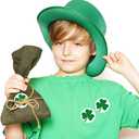 6 x 500Pcs St. Patrick's Day Stickers Green Shamrock Clover Stickers Roll 1.5in Self-Adhesive Waterproof Sticker Decor for Irish Holiday Party Scrapbook Journal Envelopes Decorations