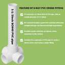 7 x 6Pack 5 Way PVC Fittings 1-1/2Inch, SCH40 Furniture Grade Elbow Fittings for 1-1/2Inch PVC Pipe, Elbow Pipe Fitting Connector for Garden Enclosures Dog Agility Jumps Greenhouse