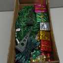 PREXTEX 23-Inch DIY Mini Christmas Tree with Lights - Small Christmas Decorations Table Top Xmas Tree with Multicolor LED String Lights, Star Topper, Hanging Ornaments and Gift Boxes for Holiday Decor (Dark Green)