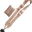 CUEDM Cell Phone Lanyard Crossbody, Adjustable Cell Phone Strap with Wristlet, Clip and Go Strap for Phone with Wallet