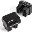 EZDIY-FAB PCIe 5.1 Adapter - 600W 12+4pin, 16pin 12VHPWR GPU Power Connector, 12V-2x6 GPU Adapter,180 Degree Right Angle - Compatible with RTX 3090Ti, 4070Ti, 4080, 4090 GPU - STD Type, Black, 1 Pack