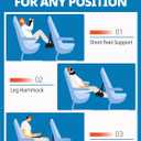 SARISUN 2-Pack Airplane Foot Hammock for Travel, No Collapse Plane Foot Hammock with Wide Hardboard Support, Portable Foot Sling for Under Desk with Adjustable Strap, Carry Bags for Women & Men